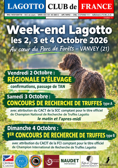 Concours de Travail du Lagotto Club de France 2026